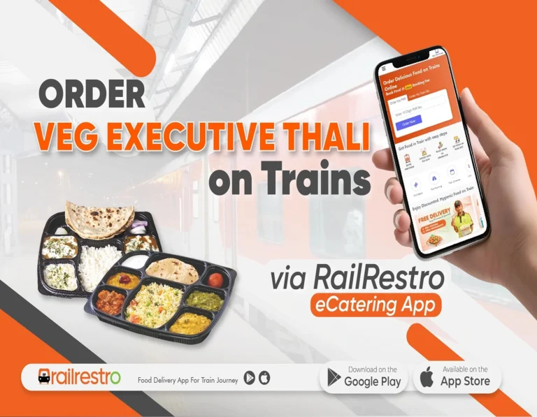 Order Veg Exclusive Thali on trains with RailRestro